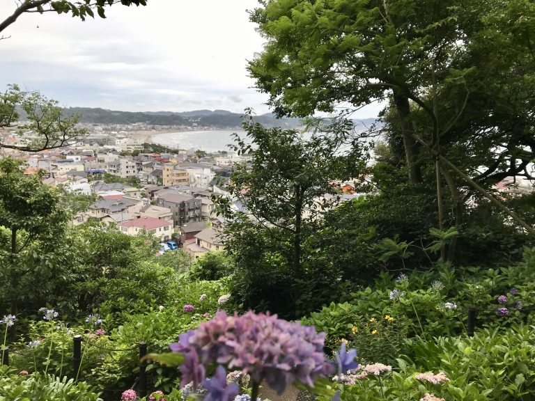 あじさい路からの由比ヶ浜